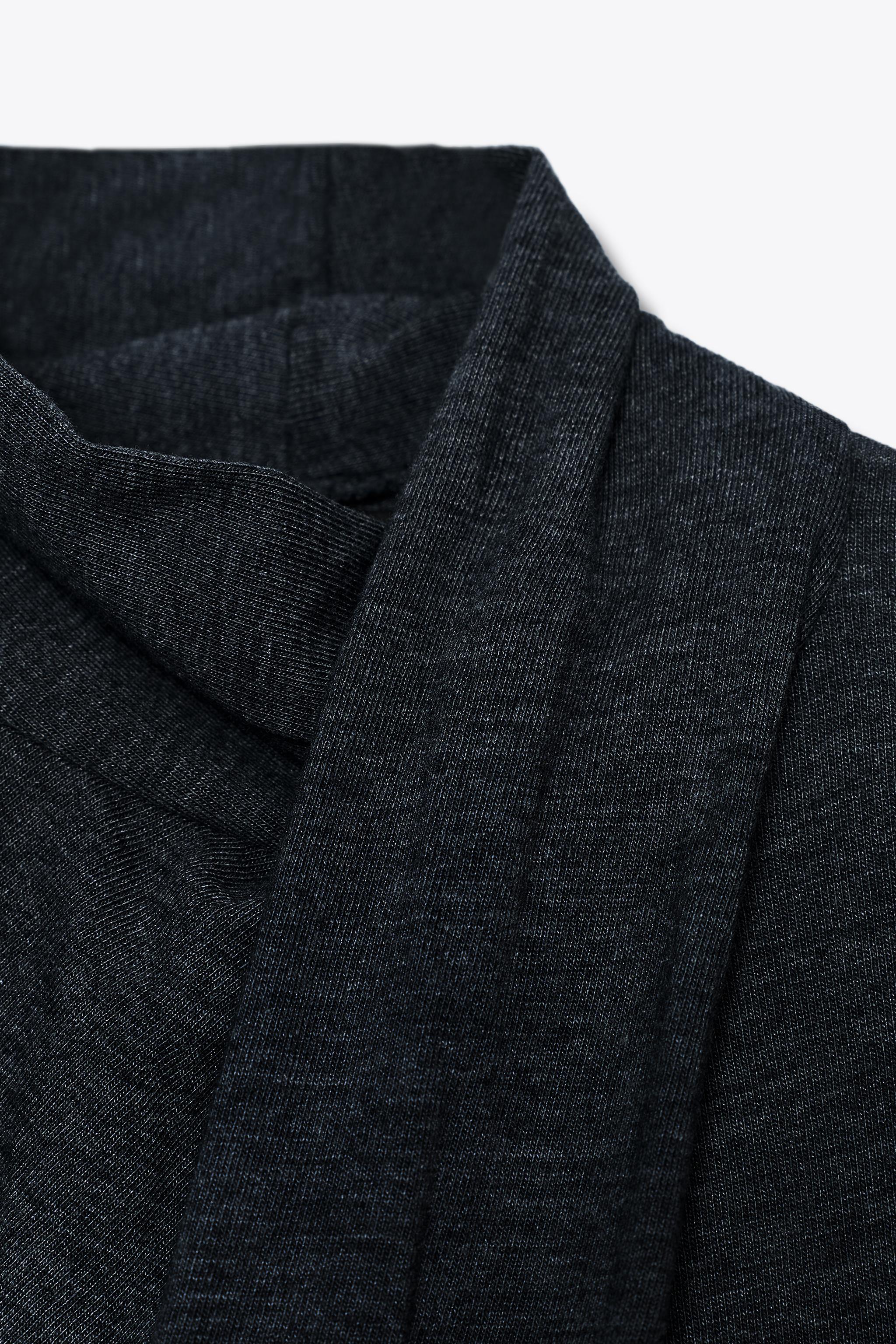 DRAPED FRONT T-SHIRT